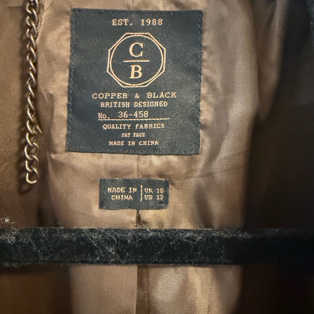 Herringbone Patterned Coat Fatface - image 2